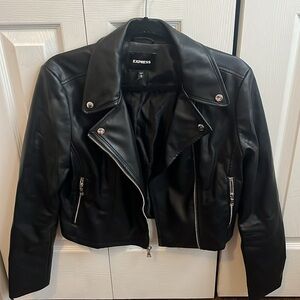 Express Leather Bomber Jacket